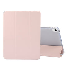 Load image into Gallery viewer, 3-folding Electric Pressed Skin Texture Horizontal Flip Shockproof Transparent TPU + PU Leather Case with Holder&amp; Pen Slot &amp; Sleep / Wake-up Function, For iPad Air 2022 / 2020 10.9