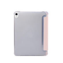 Load image into Gallery viewer, 3-folding Electric Pressed Skin Texture Horizontal Flip Shockproof Transparent TPU + PU Leather Case with Holder&amp; Pen Slot &amp; Sleep / Wake-up Function, For iPad Air 2022 / 2020 10.9