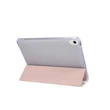 Load image into Gallery viewer, 3-folding Electric Pressed Skin Texture Horizontal Flip Shockproof Transparent TPU + PU Leather Case with Holder&amp; Pen Slot &amp; Sleep / Wake-up Function, For iPad Air 2022 / 2020 10.9