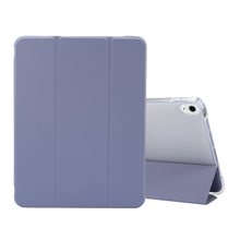 Load image into Gallery viewer, 3-folding Electric Pressed Skin Texture Horizontal Flip Shockproof Transparent TPU + PU Leather Case with Holder&amp; Pen Slot &amp; Sleep / Wake-up Function, For iPad Air 2022 / 2020 10.9