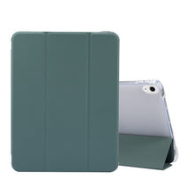 Load image into Gallery viewer, 3-folding Electric Pressed Skin Texture Horizontal Flip Shockproof Transparent TPU + PU Leather Case with Holder&amp; Pen Slot &amp; Sleep / Wake-up Function, For iPad Air 2022 / 2020 10.9
