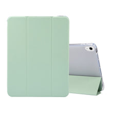Load image into Gallery viewer, 3-folding Electric Pressed Skin Texture Horizontal Flip Shockproof Transparent TPU + PU Leather Case with Holder&amp; Pen Slot &amp; Sleep / Wake-up Function, For iPad Air 2022 / 2020 10.9