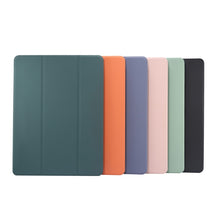 Load image into Gallery viewer, 3-folding Electric Pressed Skin Texture Horizontal Flip Shockproof Transparent TPU + PU Leather Case with Holder&amp; Pen Slot &amp; Sleep / Wake-up Function, For iPad Air 2022 / 2020 10.9