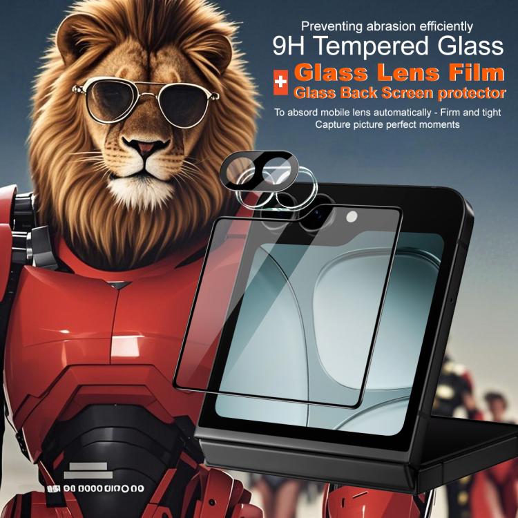 1 Sets imak Lens Film + Glass Rear Screen Sticker Black Version