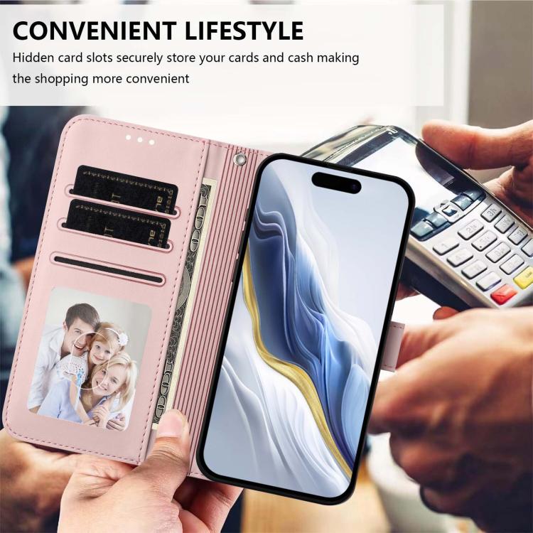 Embossed Heart Cat Leather Phone Case with Hand Strap, For iPhone Air, For iPhone 16 Pro Max, For iPhone 16 Pro, For iPhone 16 Plus