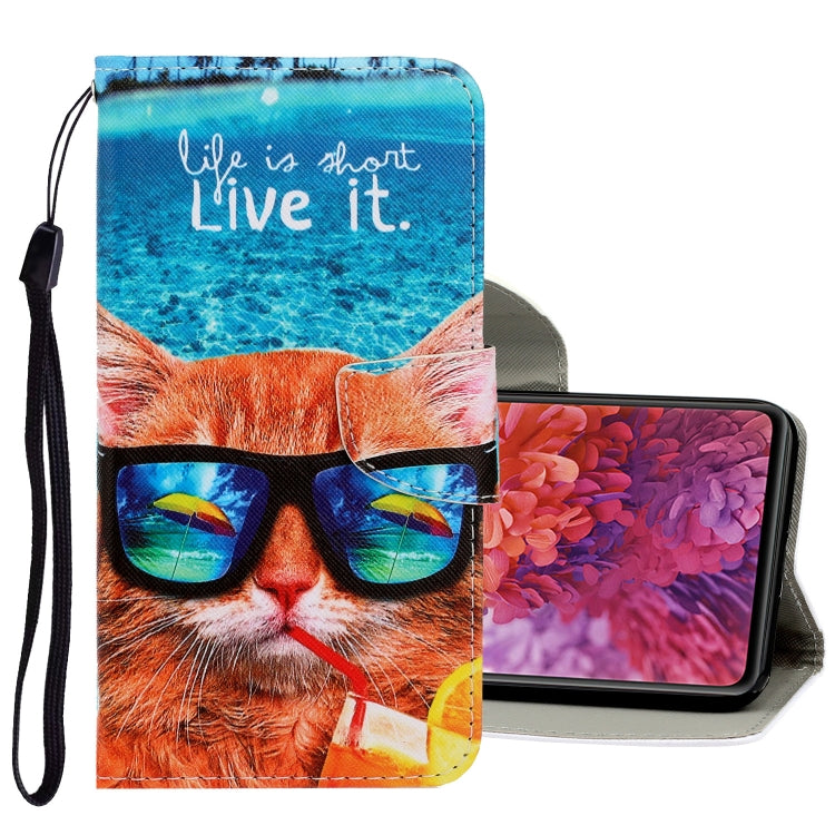 3D Colored Drawing Horizontal Flip PU Leather Case with Holder & Card Slots & Wallet, For Samsung Galaxy S20 FE 5G / S20 Lite
