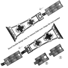 Load image into Gallery viewer, xDfind Four-leaf Clover Diamond Metal Watch Band