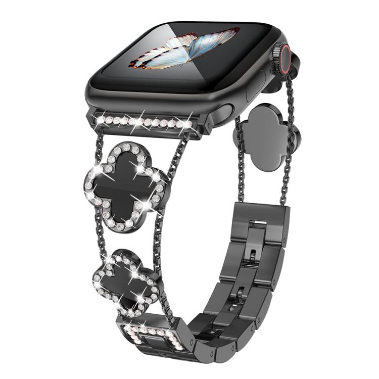 xDfind Four-leaf Clover Diamond Metal Watch Band