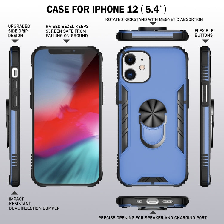 Magnetic Frosted PC + Matte TPU Shockproof Case with Ring Holder, For iPhone 12 Pro Max, For iPhone 12 / 12 Pro, For iPhone 12 mini