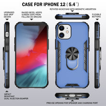 Load image into Gallery viewer, Magnetic Frosted PC + Matte TPU Shockproof Case with Ring Holder, For iPhone 12 Pro Max, For iPhone 12 / 12 Pro, For iPhone 12 mini