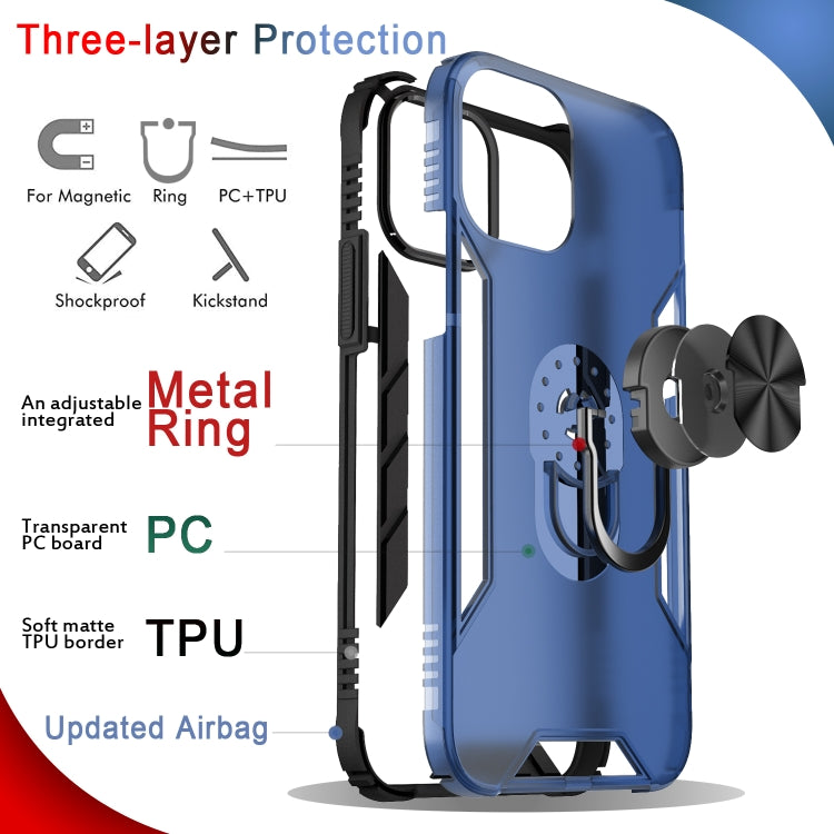 Magnetic Frosted PC + Matte TPU Shockproof Case with Ring Holder, For iPhone 12 Pro Max, For iPhone 12 / 12 Pro, For iPhone 12 mini
