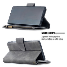 Load image into Gallery viewer, Skin Feel Detachable Magnetic Zipper Horizontal Flip PU Leather Case with Multi-Card Slots &amp; Holder &amp; Wallet &amp; Photo Frame &amp; Lanyard, For Samsung Galaxy Note20 Ultra, For Samsung Galaxy Note20, For iPhone 12 mini, For iPhone 12 / 12 Pro                ...