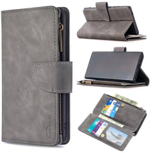 Load image into Gallery viewer, Skin Feel Detachable Magnetic Zipper Horizontal Flip PU Leather Case with Multi-Card Slots &amp; Holder &amp; Wallet &amp; Photo Frame &amp; Lanyard, For Samsung Galaxy Note20 Ultra, For Samsung Galaxy Note20, For iPhone 12 Pro Max