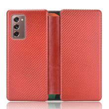 Load image into Gallery viewer, Carbon Fiber Texture Magnetic Horizontal Flip TPU + PC + PU Leather Case with Card Slot, For OPPO Reno4 SE, For Samsung Galaxy Z Fold2 5G