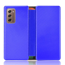 Load image into Gallery viewer, Carbon Fiber Texture Magnetic Horizontal Flip TPU + PC + PU Leather Case with Card Slot, For OPPO Reno4 SE, For Samsung Galaxy Z Fold2 5G