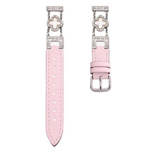 Load image into Gallery viewer, xDfind Four-leaf Clover Metal Hybrid Leather Watch Band, 14mm