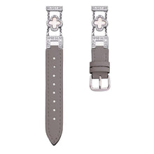 Load image into Gallery viewer, xDfind Four-leaf Clover Metal Hybrid Leather Watch Band, 14mm