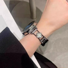 Load image into Gallery viewer, xDfind Four-leaf Clover Metal Hybrid Leather Watch Band, 14mm