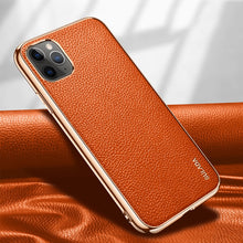 Load image into Gallery viewer, SULADA Litchi Texture Leather Electroplated Shckproof Protective Case, For iPhone 11 Pro Max, For iPhone 11 Pro, For iPhone 11
