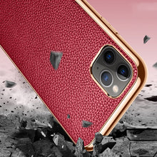 Load image into Gallery viewer, SULADA Litchi Texture Leather Electroplated Shckproof Protective Case, For iPhone 11 Pro, For iPhone 11