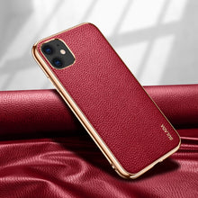 Load image into Gallery viewer, SULADA Litchi Texture Leather Electroplated Shckproof Protective Case, For iPhone 11 Pro, For iPhone 11