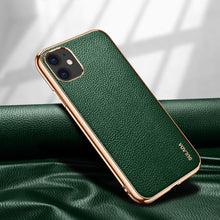 Load image into Gallery viewer, SULADA Litchi Texture Leather Electroplated Shckproof Protective Case, For iPhone 11 Pro, For iPhone 11