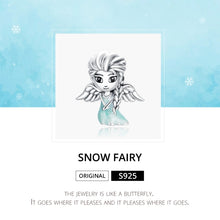 Load image into Gallery viewer, S925 Sterling Silver Snowflake Elf Girl Beads DIY Bracelet Necklace Accessories, Elf Girl