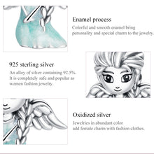 Load image into Gallery viewer, S925 Sterling Silver Snowflake Elf Girl Beads DIY Bracelet Necklace Accessories, Elf Girl
