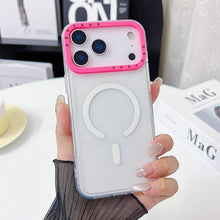 Load image into Gallery viewer, Color Contrast Lens Frame Transparent TPU Magnetic Phone Case, For iPhone 18 Pro / 17 Pro, For iPhone 18 Pro Max / 17 Pro Max