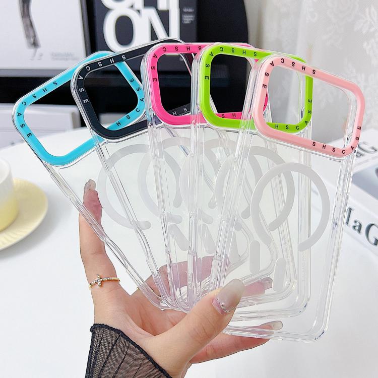 Color Contrast Lens Frame Transparent TPU Magnetic Phone Case, For iPhone 18 Pro / 17 Pro, For iPhone 18 Pro Max / 17 Pro Max