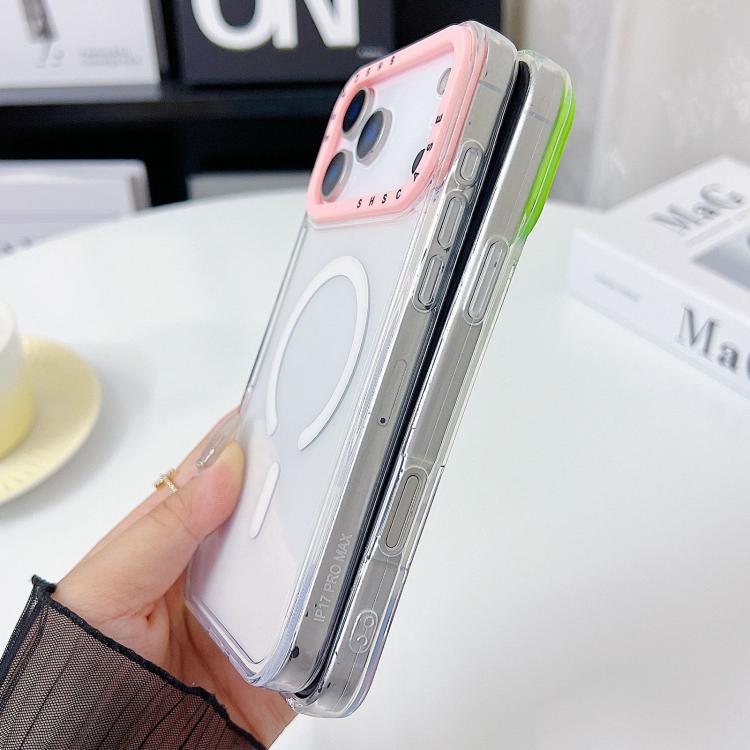 Color Contrast Lens Frame Transparent TPU Magnetic Phone Case, For iPhone 18 Pro / 17 Pro, For iPhone 18 Pro Max / 17 Pro Max