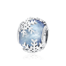 Load image into Gallery viewer, S925 Sterling Silver Crystal Snowflake Beads DIY Bracelet Necklace Accessories, Snowflake