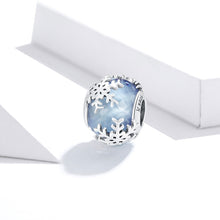 Load image into Gallery viewer, S925 Sterling Silver Crystal Snowflake Beads DIY Bracelet Necklace Accessories, Snowflake