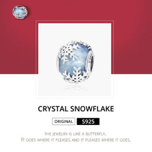 Load image into Gallery viewer, S925 Sterling Silver Crystal Snowflake Beads DIY Bracelet Necklace Accessories, Snowflake