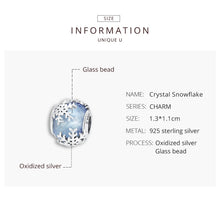 Load image into Gallery viewer, S925 Sterling Silver Crystal Snowflake Beads DIY Bracelet Necklace Accessories, Snowflake