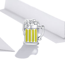 Load image into Gallery viewer, S925 Sterling Silver Beer Mug Beads DIY Bracelet Necklace Accessories, Beer Mug