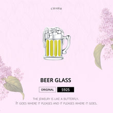 Load image into Gallery viewer, S925 Sterling Silver Beer Mug Beads DIY Bracelet Necklace Accessories, Beer Mug