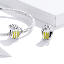 Load image into Gallery viewer, S925 Sterling Silver Beer Mug Beads DIY Bracelet Necklace Accessories, Beer Mug