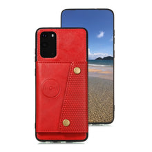 Load image into Gallery viewer, Double Buckle PU + TPU Shockproof Magnetic Protective Case with Card Slot &amp; Holder, For Samsung Galaxy S20 FE