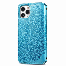 Load image into Gallery viewer, Blooming Mandala Embossed Pattern Magnetic Horizontal Flip Leather Case with Holder &amp; Card Slots &amp; Wallet, For iPhone 11 Pro, For iPhone 11, For iPhone 11 Pro Max