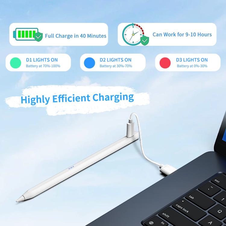 DP01 Type-C Rechargeable Magnetic Stylus with 2 Replacement Nibs