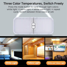 Load image into Gallery viewer, 12-30V RV Light 3-Color Temperature Rotary Button Dimming Roof Light, FC03