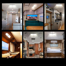 Load image into Gallery viewer, 12-30V RV Light 3-Color Temperature Rotary Button Dimming Roof Light, FC03