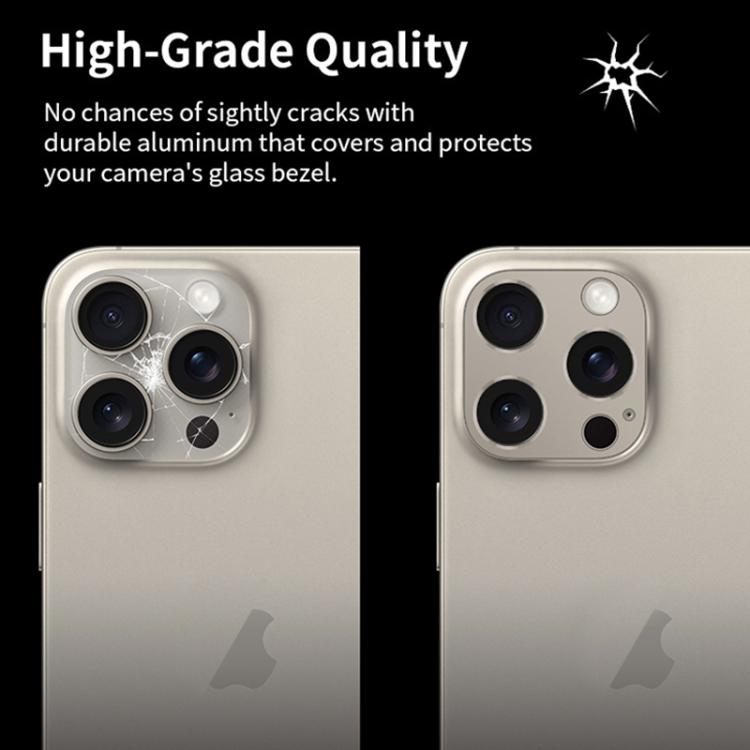 XDcase Titanium Alloy Hollow Camera Lens Protector, For iPhone 14 Pro / 14 Pro Max