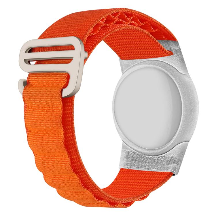xDfind Silver Buckle Loop Nylon Band Style Anti-lost Tracker Protective Cover, For AirTag 2nd Gen / AirTag 1st Gen