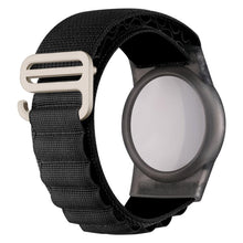 Load image into Gallery viewer, xDfind Silver Buckle Loop Nylon Band Style Anti-lost Tracker Protective Cover, For AirTag 2nd Gen / AirTag 1st Gen