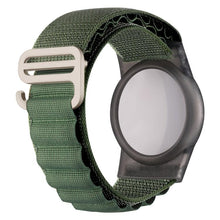 Load image into Gallery viewer, xDfind Silver Buckle Loop Nylon Band Style Anti-lost Tracker Protective Cover, For AirTag 2nd Gen / AirTag 1st Gen