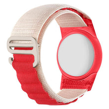 Load image into Gallery viewer, xDfind Silver Buckle Loop Nylon Band Style Anti-lost Tracker Protective Cover, For AirTag 2nd Gen / AirTag 1st Gen