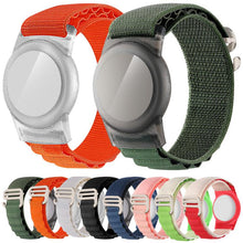 Load image into Gallery viewer, xDfind Silver Buckle Loop Nylon Band Style Anti-lost Tracker Protective Cover, For AirTag 2nd Gen / AirTag 1st Gen