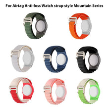 Load image into Gallery viewer, xDfind Silver Buckle Loop Nylon Band Style Anti-lost Tracker Protective Cover, For AirTag 2nd Gen / AirTag 1st Gen